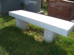 #7- 4-0 Barre Gray Bench - Smooth front to put inscription